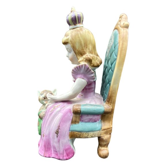 Vintage Ardalt Lenwile China Bisque Porcelain Baby boy w/ Bear 4.5" - Picture 4 of 14